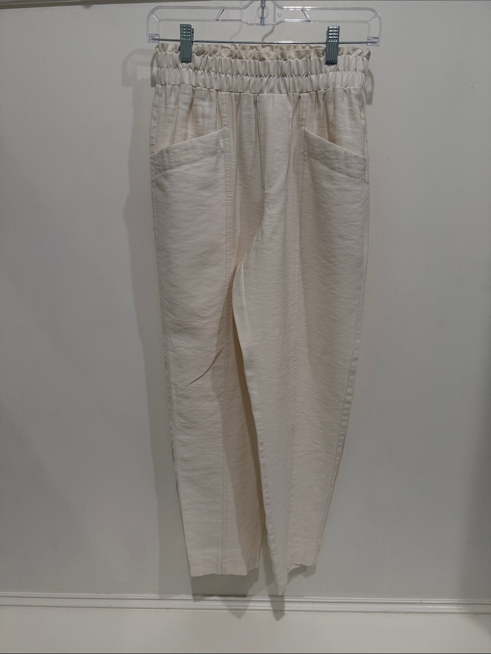 a new day Cream Elastic-Waist Cropped Pants